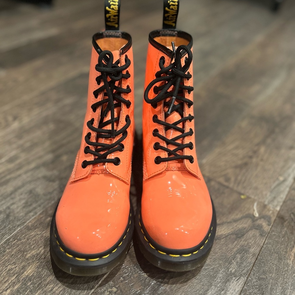 Dr. Martens Women's Bright Orange Combat Boots